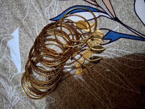 Beautiful Golden Bangles with Charms ✨️ | New |