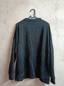 Chic Black V-Neck Top Shirt Cardigan