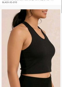 Ribbed Halter Neck Crop Top