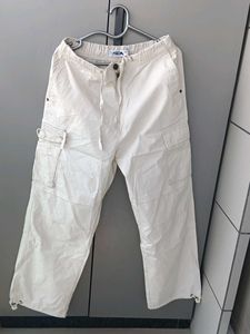 Cream Cargo Pants