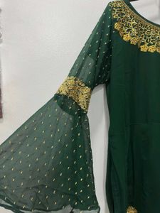 Green &amp; Gold Palazzo Suit
