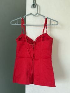 Vibrant Red Spaghetti Strap Top