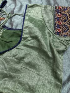 sage green/mint green festive wear saree