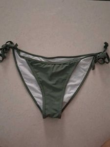 Olive Green Tie-Side Bikini Bottom