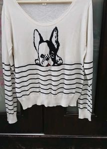 Cute French Bulldog Sweater - L Size