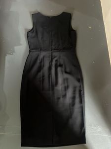 Allen Solly Classic Black Sleeveless Sheath Dress