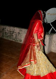 Red Ethnic rajputi poshak