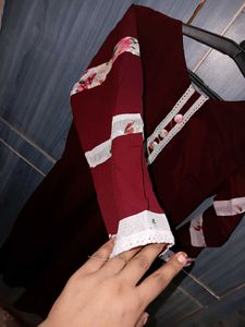 Elegant Maroon Kurta with Patiala Pants