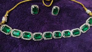 Emerald &amp; Diamond Necklace Set