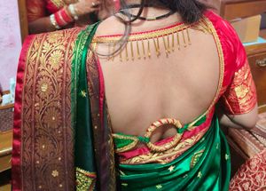 Elegant Green Silk Saree with ready blouse