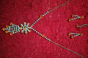 Sparkling Orange & Crystal Jewelry Set