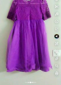 Stunning Purple Girls Party Dress