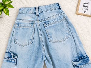 Light Wash Cargo Jeans