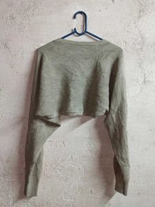 Lightweight Cropped Open-front Shrug
