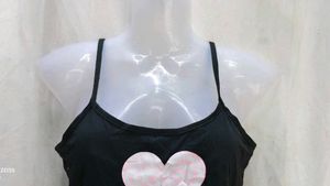 Cute Black Heart Crop Top