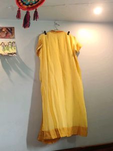 Yellow Sequined Indian Kurti