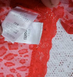 Coral Leopard Lingerie Set