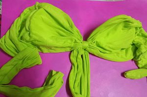 Hot Lime Green Strapless Bikini To