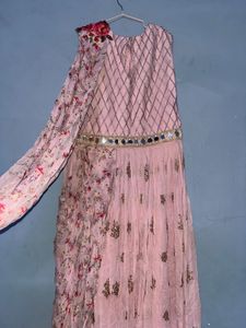 Pink Floral Ethnic Gown