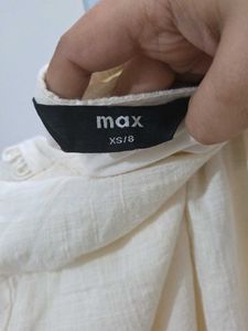 Max Cream Lace V-Neck Top