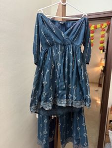Teal Ethnic Kurta Set