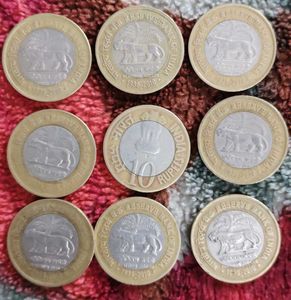 Rare 10 Rupee Coins - Set of 9