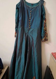 Stunning Teal Embroidered Gown