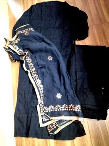 Elegant Black Gotta Patti Salwar Suit Set