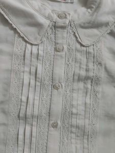 Cute White Broderie Anglaise Blouse