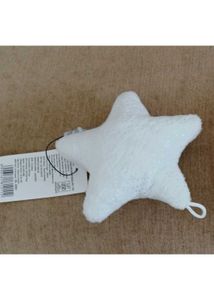 Sparkly White Star Plush Decor