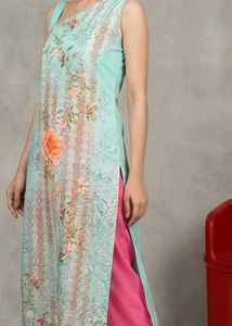 Elegant Floral Print Kurta with Palazzo