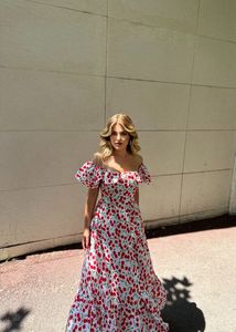 cherry 🍒 print long dress