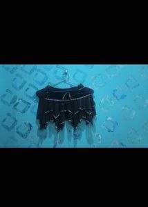 girls Black Sequined top n skirt