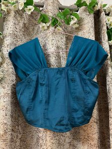 Chic Teal Corset Top