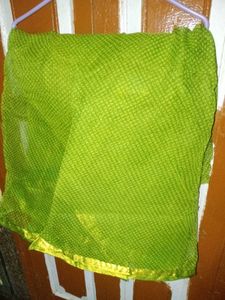 Elegant Green Saree with Golden Border