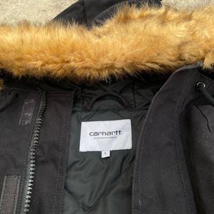 Carhartt Men's Black Fur Hooded Parka
