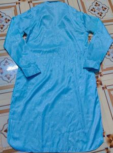 Sky Blue Kurta with White Pajamas