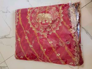 Embroidered darbari Saree