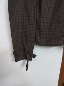 dark Brown Checked Jacket