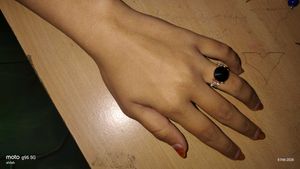 Statement Ring with Black Stone diamond jwellery