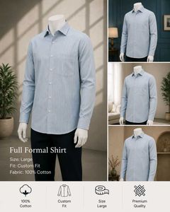 Van Heusen - Light Blue Striped Men's Shirt