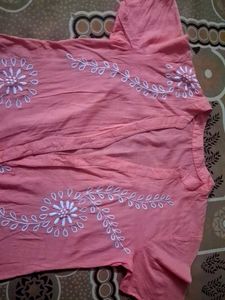 Embroidered Cotton Kurta