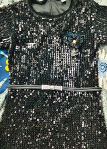 Sparkly Black Sequin Party Dress