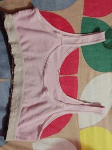 Comfortable Pink Sports Bra