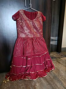 Elegant Red Sequined Lehenga Choli