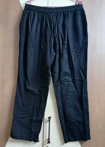 Black Ankle-Length Cotton Pants😍👌