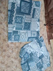 Beautiful Blue Patchwork Fabric