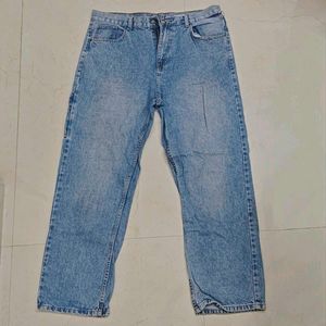Zudio Baggy Jeans | Light Wash Denim | Waist 36