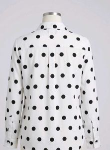 White Polka Dot Top