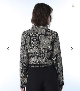 Black Paisley Print Kurta Set